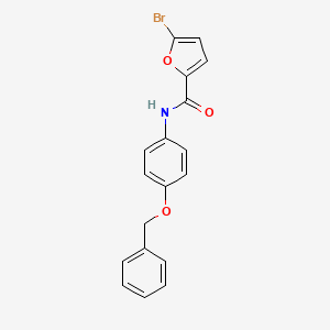 molecular formula C18H14BrNO3 B3528097 N-[4-(benzyloxy)phenyl]-5-bromo-2-furamide 