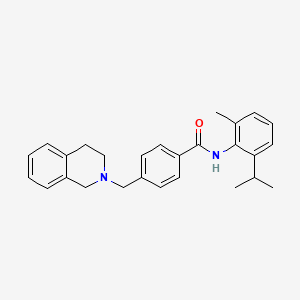 molecular formula C27H30N2O B3528172 N-[2-METHYL-6-(PROPAN-2-YL)PHENYL]-4-[(1,2,3,4-TETRAHYDROISOQUINOLIN-2-YL)METHYL]BENZAMIDE 