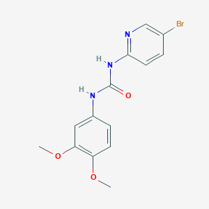 molecular formula C14H14BrN3O3 B3528224 N-(5-BROMO-2-PYRIDYL)-N'-(3,4-DIMETHOXYPHENYL)UREA 