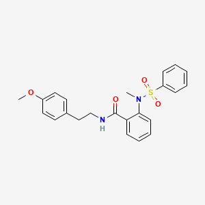 molecular formula C23H24N2O4S B3528409 N-[2-(4-methoxyphenyl)ethyl]-2-[methyl(phenylsulfonyl)amino]benzamide 