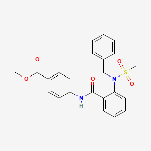 molecular formula C23H22N2O5S B3528445 methyl 4-({2-[benzyl(methylsulfonyl)amino]benzoyl}amino)benzoate 