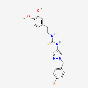 molecular formula C21H23BrN4O2S B3528474 N-[1-(4-bromobenzyl)-1H-pyrazol-4-yl]-N'-[2-(3,4-dimethoxyphenyl)ethyl]thiourea 