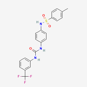 molecular formula C21H18F3N3O3S B3528478 1-[4-(4-METHYLBENZENESULFONAMIDO)PHENYL]-3-[3-(TRIFLUOROMETHYL)PHENYL]UREA 