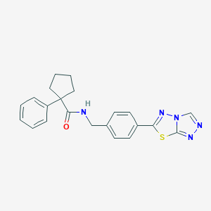 1-phenyl-N-[4-([1,2,4]triazolo[3,4-b][1,3,4]thiadiazol-6-yl)benzyl]cyclopentanecarboxamide
