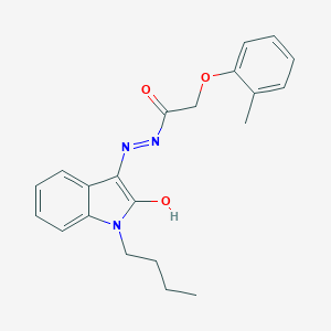 N'-[(3Z)-1-butyl-2-oxo-1,2-dihydro-3H-indol-3-ylidene]-2-(2-methylphenoxy)acetohydrazide