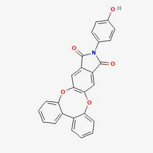 molecular formula C26H15NO5 B3528635 20-(4-hydroxyphenyl)-2,15-dioxa-20-azapentacyclo[14.7.0.03,8.09,14.018,22]tricosa-1(16),3,5,7,9,11,13,17,22-nonaene-19,21-dione 