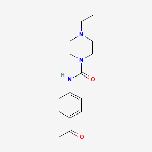 molecular formula C15H21N3O2 B3528674 N-(4-acetylphenyl)-4-ethylpiperazine-1-carboxamide 