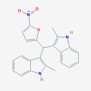 2-methyl-3-[(2-methyl-1H-indol-3-yl)(5-nitro-2-furyl)methyl]-1H-indole
