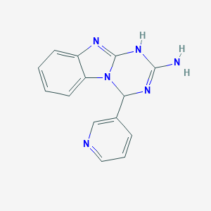 molecular formula C14H12N6 B352872 4-(Pyridin-3-yl)-3,4-dihydro[1,3,5]triazino[1,2-a]benzimidazol-2-amine CAS No. 305852-51-1