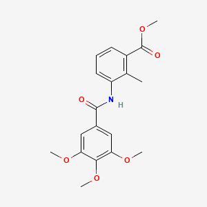 molecular formula C19H21NO6 B3528730 methyl 2-methyl-3-[(3,4,5-trimethoxybenzoyl)amino]benzoate 