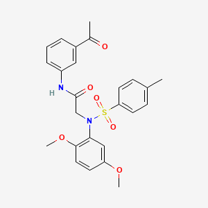 molecular formula C25H26N2O6S B3528746 N-(3-acetylphenyl)-N~2~-(2,5-dimethoxyphenyl)-N~2~-[(4-methylphenyl)sulfonyl]glycinamide 