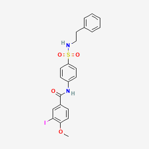 molecular formula C22H21IN2O4S B3528763 3-iodo-4-methoxy-N-(4-{[(2-phenylethyl)amino]sulfonyl}phenyl)benzamide 