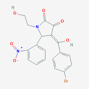 (4Z)-4-[(4-bromophenyl)-hydroxymethylidene]-1-(2-hydroxyethyl)-5-(2-nitrophenyl)pyrrolidine-2,3-dione