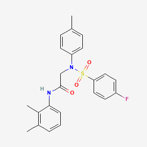 molecular formula C23H23FN2O3S B3528790 N~1~-(2,3-dimethylphenyl)-N~2~-[(4-fluorophenyl)sulfonyl]-N~2~-(4-methylphenyl)glycinamide 