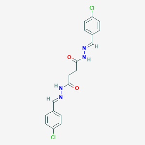 N'~1~,N'~4~-bis[(E)-(4-chlorophenyl)methylidene]butanedihydrazide