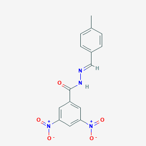 molecular formula C15H12N4O5 B352881 (E)-N'-(4-methylbenzylidene)-3,5-dinitrobenzohydrazide CAS No. 177714-35-1