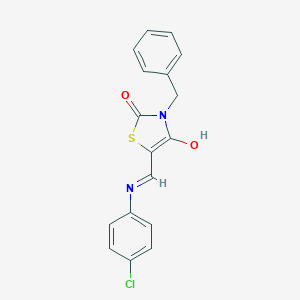molecular formula C17H13ClN2O2S B352891 3-Benzyl-5-((4-chloroanilino)methylene)-1,3-thiazolidine-2,4-dione 