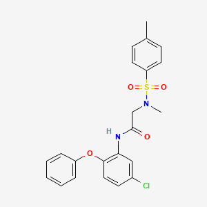 molecular formula C22H21ClN2O4S B3528941 N-(5-chloro-2-phenoxyphenyl)-N~2~-methyl-N~2~-[(4-methylphenyl)sulfonyl]glycinamide 