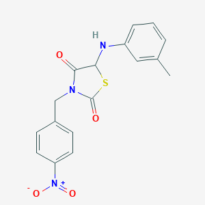 molecular formula C17H15N3O4S B352916 3-{4-Nitrobenzyl}-5-(3-toluidino)-1,3-thiazolidine-2,4-dione CAS No. 1008958-64-2