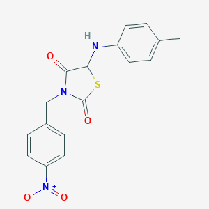 molecular formula C17H15N3O4S B352917 5-[(4-Methylphenyl)amino]-3-[(4-nitrophenyl)methyl]-1,3-thiazolidine-2,4-dione CAS No. 1009700-80-4