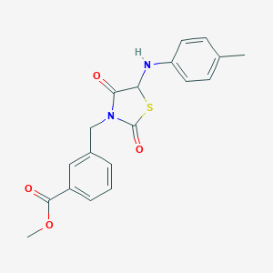 molecular formula C19H18N2O4S B352919 Methyl 3-({5-[(4-methylphenyl)amino]-2,4-dioxo-1,3-thiazolidin-3-yl}methyl)benzoate CAS No. 1009232-28-3