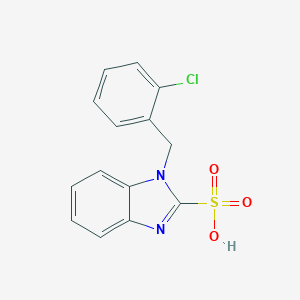 molecular formula C14H11ClN2O3S B352924 1-(2-chlorobenzyl)-1H-benzimidazole-2-sulfonic acid CAS No. 537010-08-5
