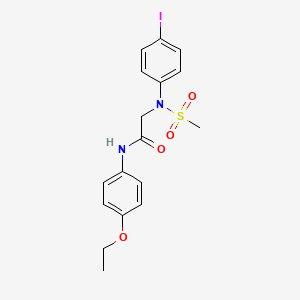 molecular formula C17H19IN2O4S B3529248 N-(4-ethoxyphenyl)-N~2~-(4-iodophenyl)-N~2~-(methylsulfonyl)glycinamide 