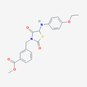 molecular formula C20H20N2O5S B352925 Methyl 3-({5-[(4-ethoxyphenyl)amino]-2,4-dioxo-1,3-thiazolidin-3-yl}methyl)benzoate CAS No. 1007926-09-1