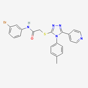 molecular formula C22H18BrN5OS B3529373 N-(3-bromophenyl)-2-{[4-(4-methylphenyl)-5-(pyridin-4-yl)-4H-1,2,4-triazol-3-yl]sulfanyl}acetamide CAS No. 477318-70-0