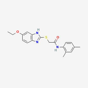 molecular formula C19H21N3O2S B3529451 N~1~-(2,4-DIMETHYLPHENYL)-2-[(5-ETHOXY-1H-1,3-BENZIMIDAZOL-2-YL)SULFANYL]ACETAMIDE 