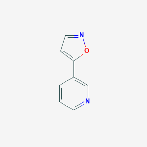 molecular formula C8H6N2O B035295 5-(Pyridin-3-yl)isoxazole CAS No. 102189-83-3