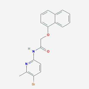 molecular formula C18H15BrN2O2 B3529583 N-(5-bromo-6-methylpyridin-2-yl)-2-naphthalen-1-yloxyacetamide 