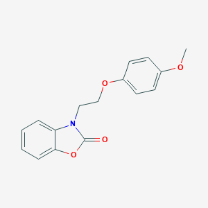 molecular formula C16H15NO4 B352959 3-[2-(4-methoxyphenoxy)ethyl]-1,3-benzoxazol-2(3H)-one CAS No. 609335-22-0