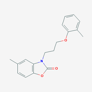 molecular formula C18H19NO3 B352985 5-Methyl-3-(3-o-tolyloxy-propyl)-3H-benzooxazol-2-one CAS No. 638142-20-8