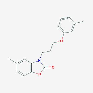molecular formula C18H19NO3 B352986 5-Methyl-3-(3-m-tolyloxy-propyl)-3H-benzooxazol-2-one CAS No. 638142-22-0