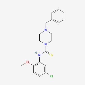 molecular formula C19H22ClN3OS B3529863 4-benzyl-N-(5-chloro-2-methoxyphenyl)piperazine-1-carbothioamide 