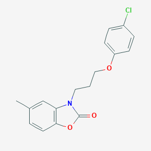 molecular formula C17H16ClNO3 B352987 3-(3-(4-chlorophenoxy)propyl)-5-methylbenzo[d]oxazol-2(3H)-one CAS No. 638142-26-4