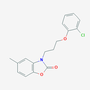 molecular formula C17H16ClNO3 B352988 3-(3-(2-chlorophenoxy)propyl)-5-methylbenzo[d]oxazol-2(3H)-one CAS No. 638142-28-6