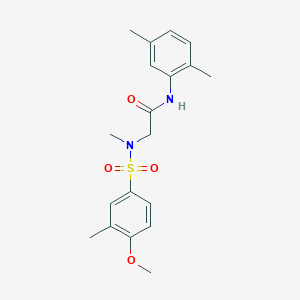 molecular formula C19H24N2O4S B3529902 N-(2,5-dimethylphenyl)-N~2~-[(4-methoxy-3-methylphenyl)sulfonyl]-N~2~-methylglycinamide 