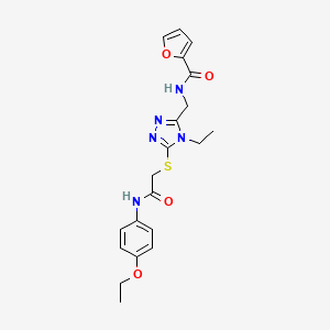 molecular formula C20H23N5O4S B3529934 N-{[5-({2-[(4-ethoxyphenyl)amino]-2-oxoethyl}sulfanyl)-4-ethyl-4H-1,2,4-triazol-3-yl]methyl}furan-2-carboxamide 