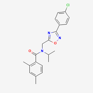 molecular formula C21H22ClN3O2 B3529951 N-{[3-(4-chlorophenyl)-1,2,4-oxadiazol-5-yl]methyl}-2,4-dimethyl-N-(propan-2-yl)benzamide 
