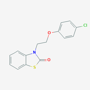 molecular formula C15H12ClNO2S B352997 3-[2-(4-chlorophenoxy)ethyl]-1,3-benzothiazol-2(3H)-one CAS No. 852698-34-1