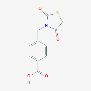 molecular formula C11H9NO4S B353000 4-[(2,4-Dioxo-1,3-thiazolidin-3-yl)methyl]benzoic acid CAS No. 721916-23-0