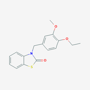 molecular formula C17H17NO3S B353004 3-(4-Ethoxy-3-methoxy-benzyl)-3H-benzothiazol-2-one CAS No. 842957-07-7