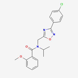 molecular formula C20H20ClN3O3 B3530087 N-{[3-(4-chlorophenyl)-1,2,4-oxadiazol-5-yl]methyl}-2-methoxy-N-(propan-2-yl)benzamide 