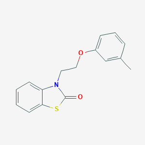 molecular formula C16H15NO2S B353009 3-[2-(3-甲基苯氧基)乙基]-1,3-苯并噻唑-2-酮 CAS No. 797780-52-0