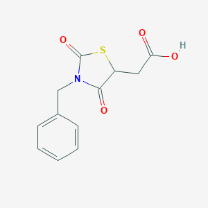 molecular formula C12H11NO4S B353019 2-[2,4-Dioxo-3-(phenylmethyl)-5-thiazolidinyl]acetic acid CAS No. 862257-52-1