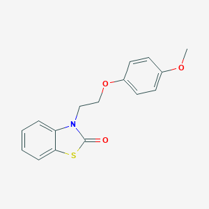 molecular formula C16H15NO3S B353021 3-(2-(4-methoxyphenoxy)ethyl)benzo[d]thiazol-2(3H)-one CAS No. 853750-24-0