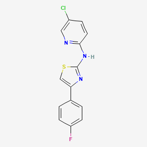 molecular formula C14H9ClFN3S B3530273 N-(5-chloropyridin-2-yl)-4-(4-fluorophenyl)-1,3-thiazol-2-amine 