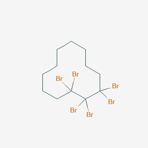 molecular formula C12H18Br6 B035303 1,1,2,2,3,3-Hexabromocyclododecane CAS No. 25637-99-4